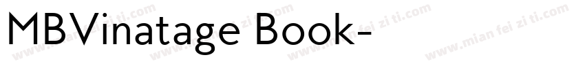 MBVinatage Book字体转换